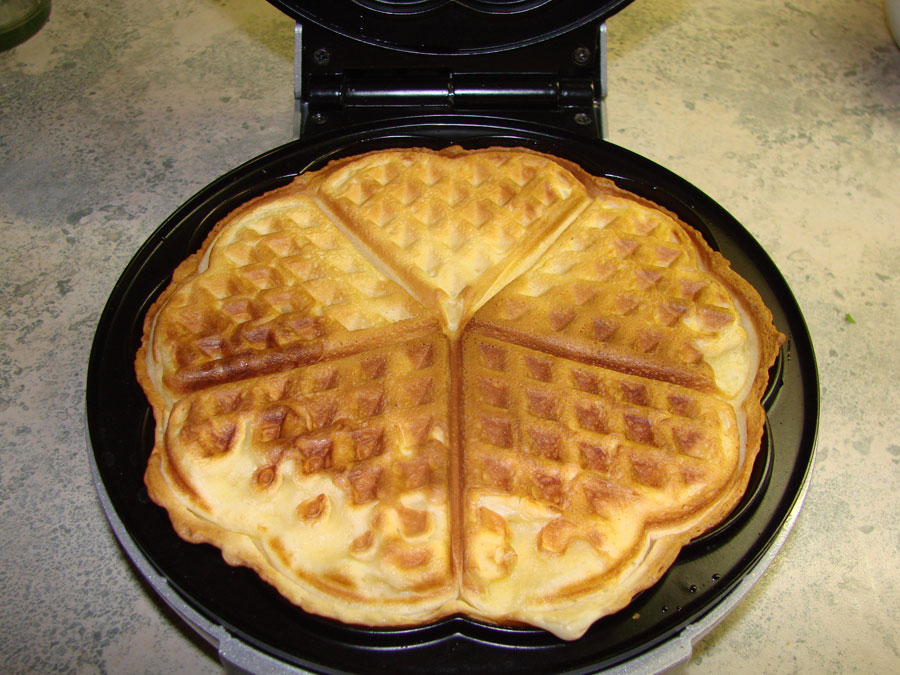Creme Fraiche Waffeln aus dem Waffeleisen
