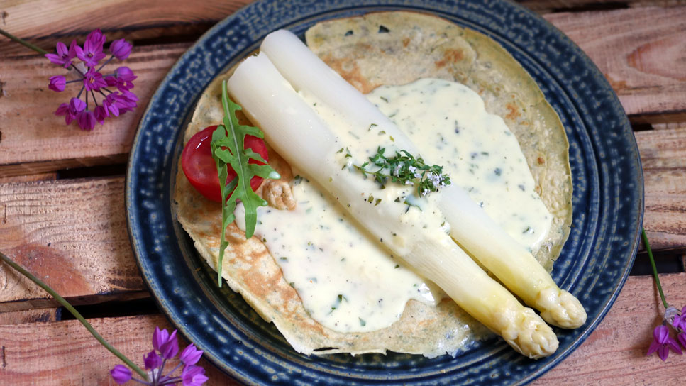 Crepes mit Spargel