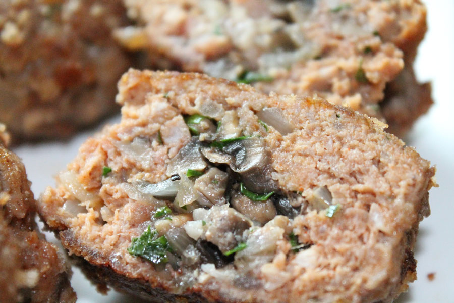 Frikadellen - mit Champignons gefüllt