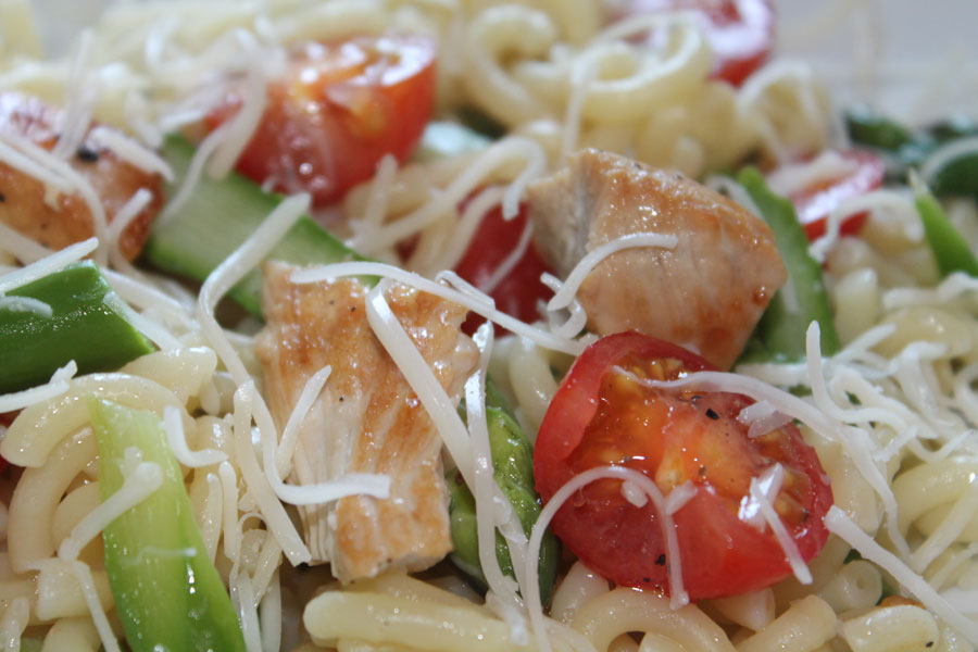 Gobbetti mit Biopute und grünem Spargel