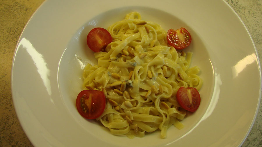 Gorgonzola Sauce mit Kirschtomaten