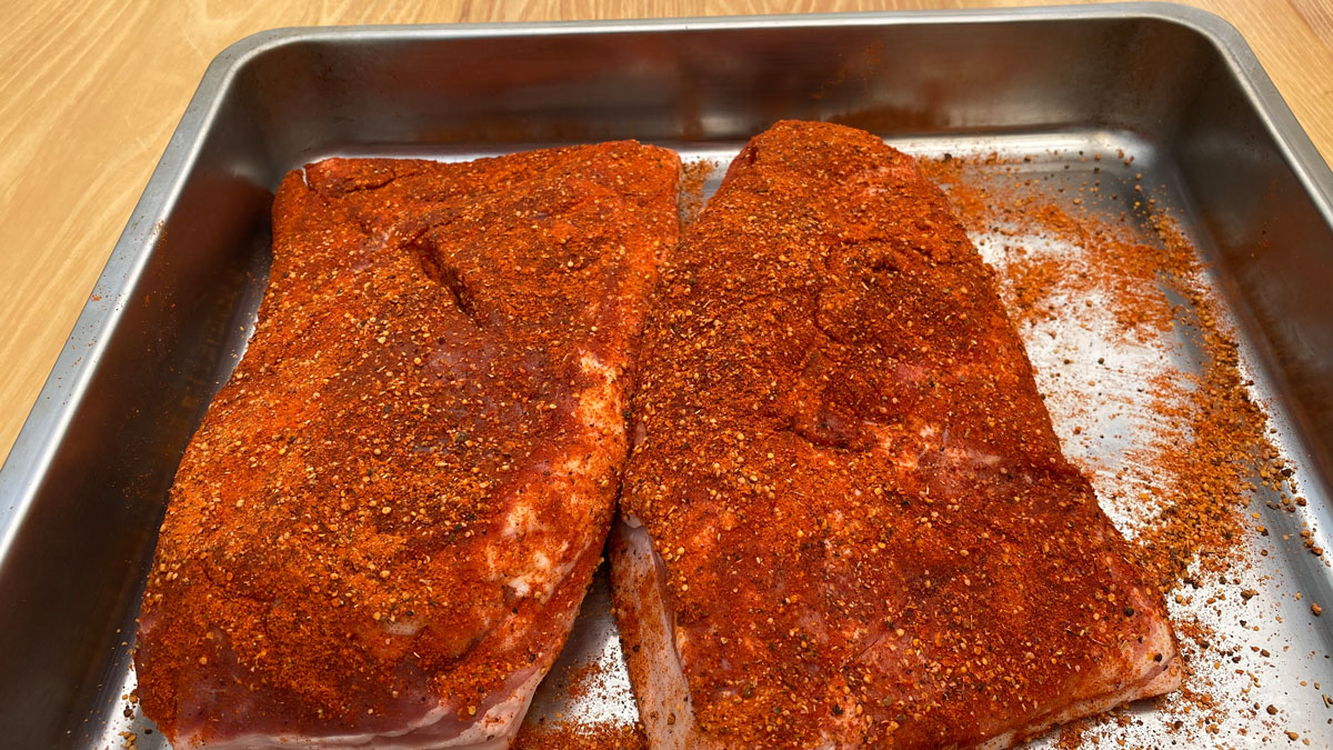 Schweinebauch aus dem Smoker