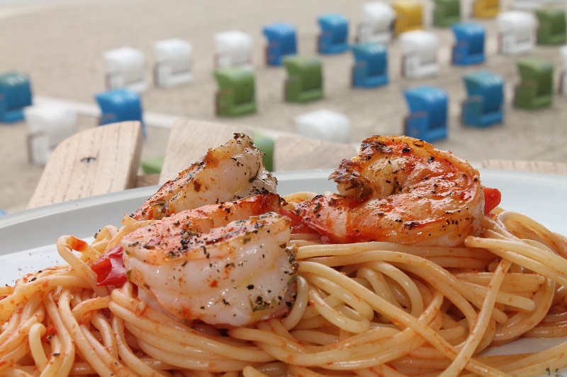 Spaghetti mit Scampis