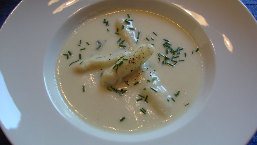 Spargel Honig Senf Suppe