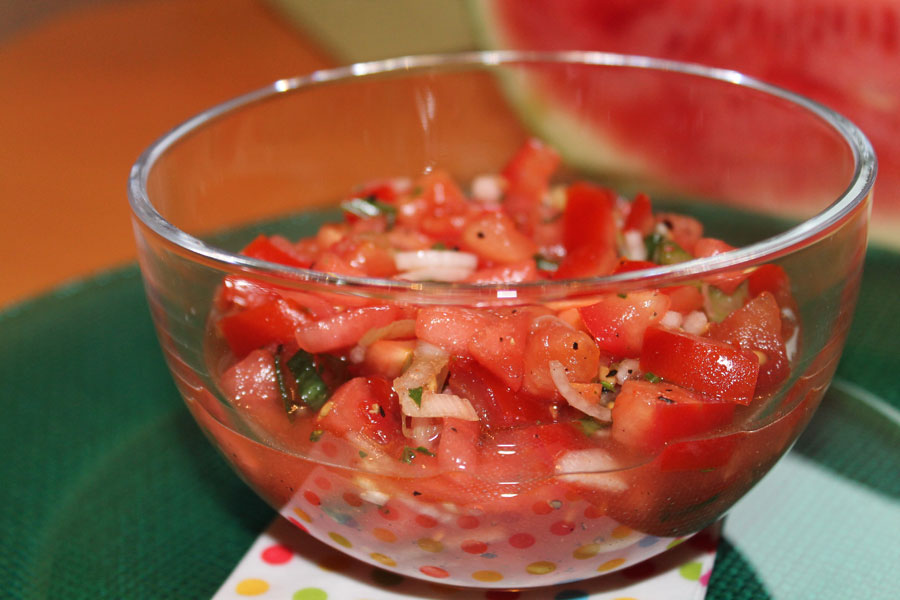 Tomaten Melonen Salsa